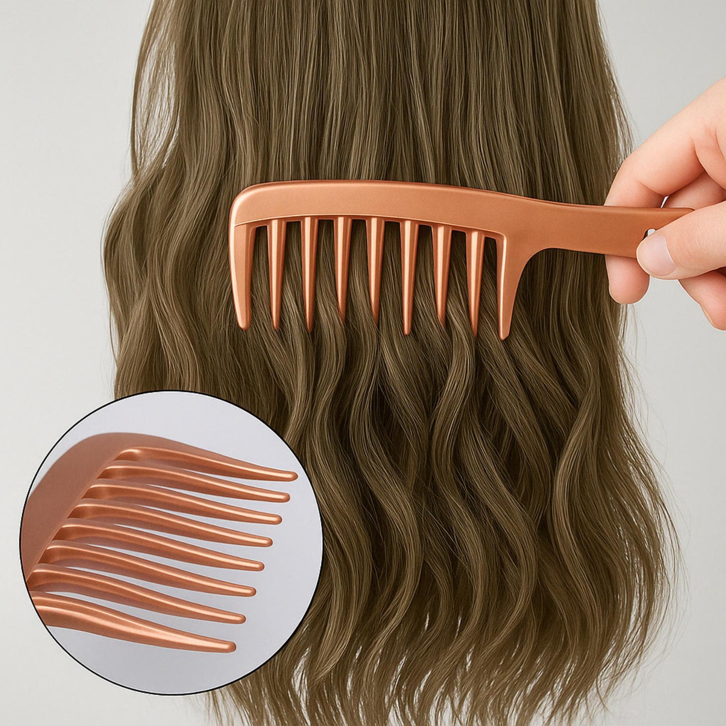 Peigne Larges Satiné démêlage - cheveux lisses et bouclés - Safi Rituals